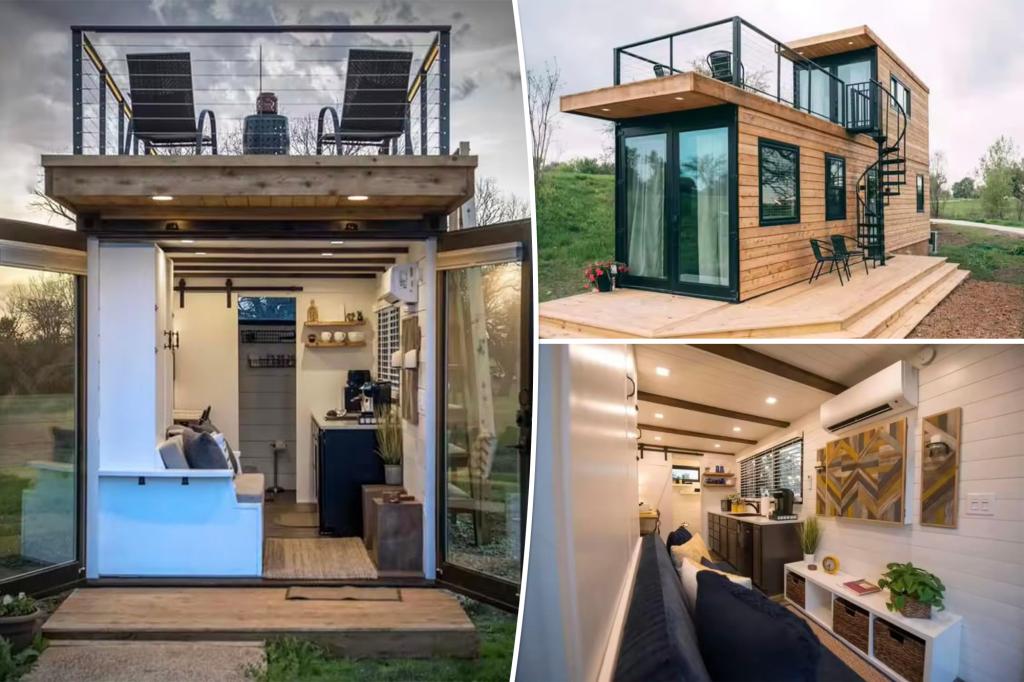 Tiny house with a stylish roof deck can be yours for $19,000 - on Amazon