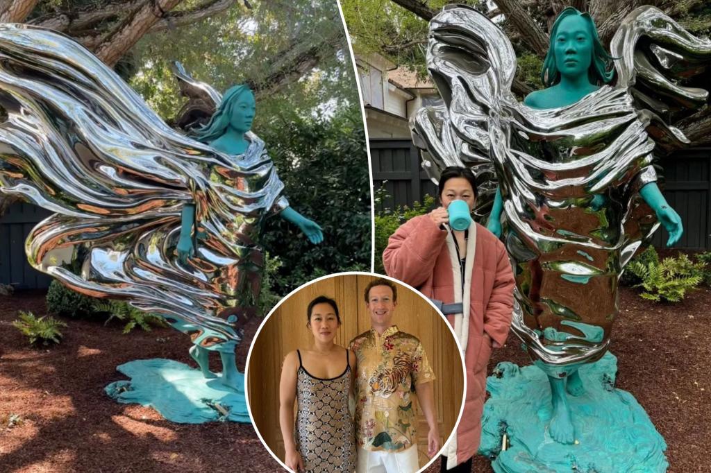 Mark Zuckerberg unveils giant statue of wife Priscilla Chan: 'Men everywhere are shaking'